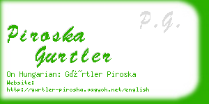 piroska gurtler business card